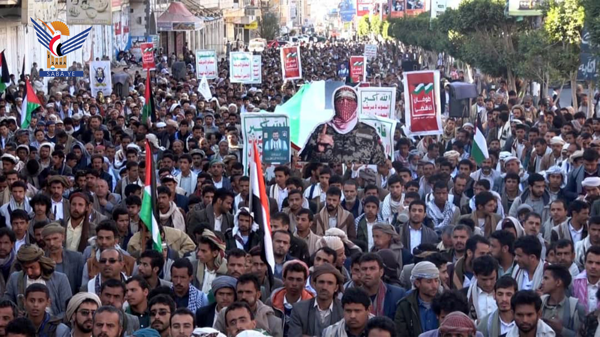 عمران.. مسيرة جماهيرية حاشدة نصرة لغزة واستعدادا لكل الخيارات