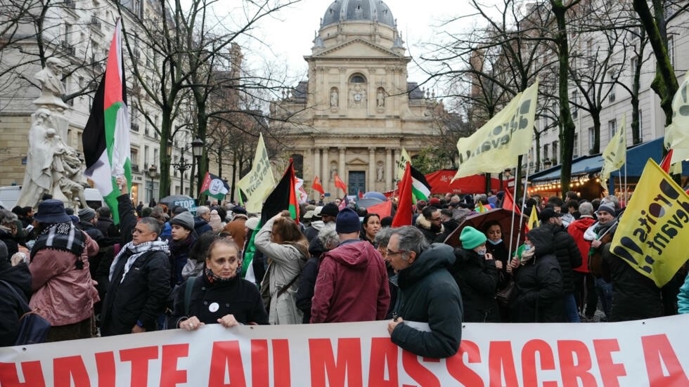 تظاهرات عدة في فرنسا تضامنا مع الشعب الفلسطيني ومنددة بالعدوان على غزة