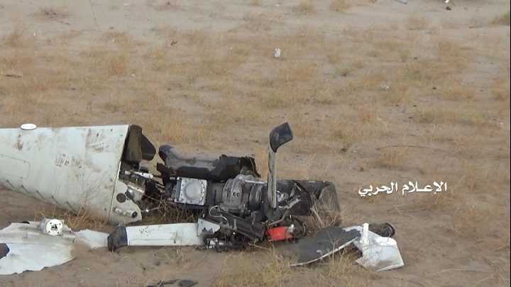 إسقاط طائرة تجسسية للعدوان شرق جحفان بجيزان (مسبق)