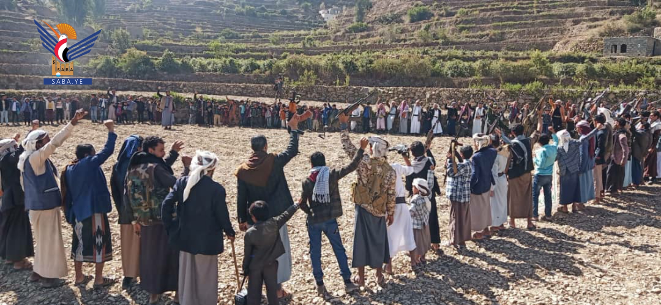 ريمة.. وقفة قبلية في كسمة تضامناً مع الشعب الفلسطيني وتنديدا بالتصعيد الأمريكي