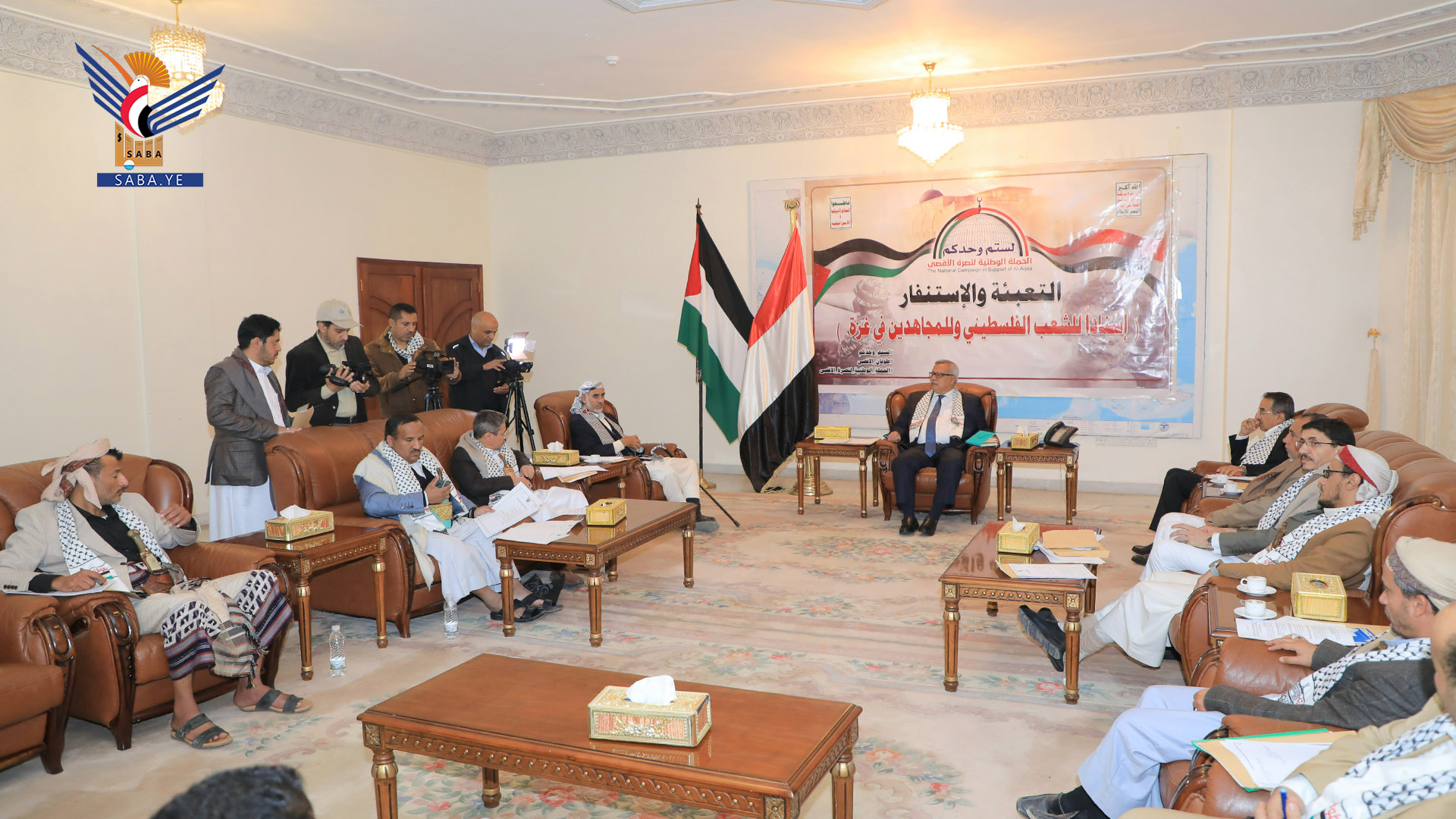 اجتماع للجنة العليا لنصرة الأقصى برئاسة الدكتور بن حبتور 