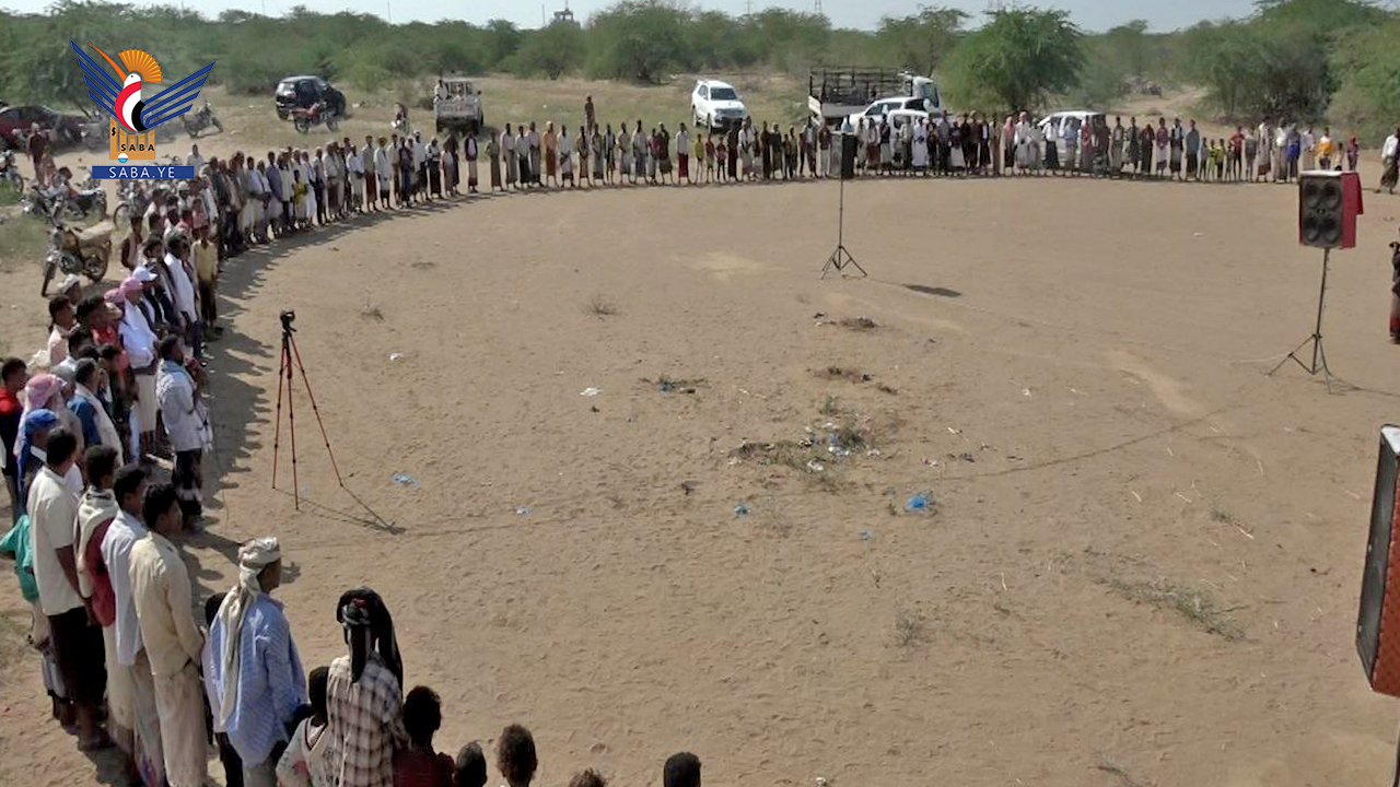 قبائل البدوه والمحاط بمديرية زبيد تعلن النفير لمواجهة التهديدات الأمريكية