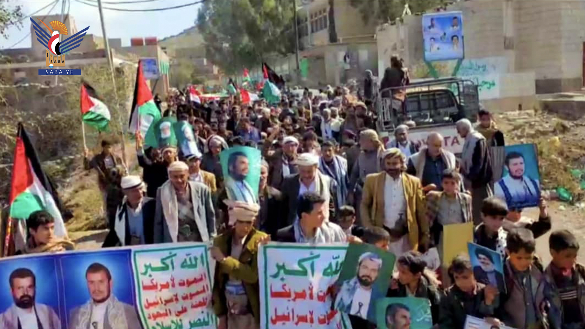 مسيرتان بمديريتي خارف والمدان في عمران 