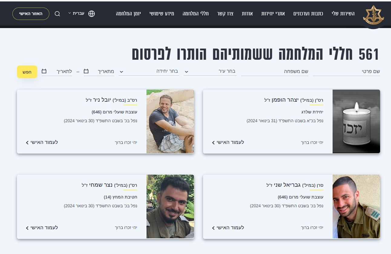 حصيلة جديدة لقتلى الجيش الصهيوني