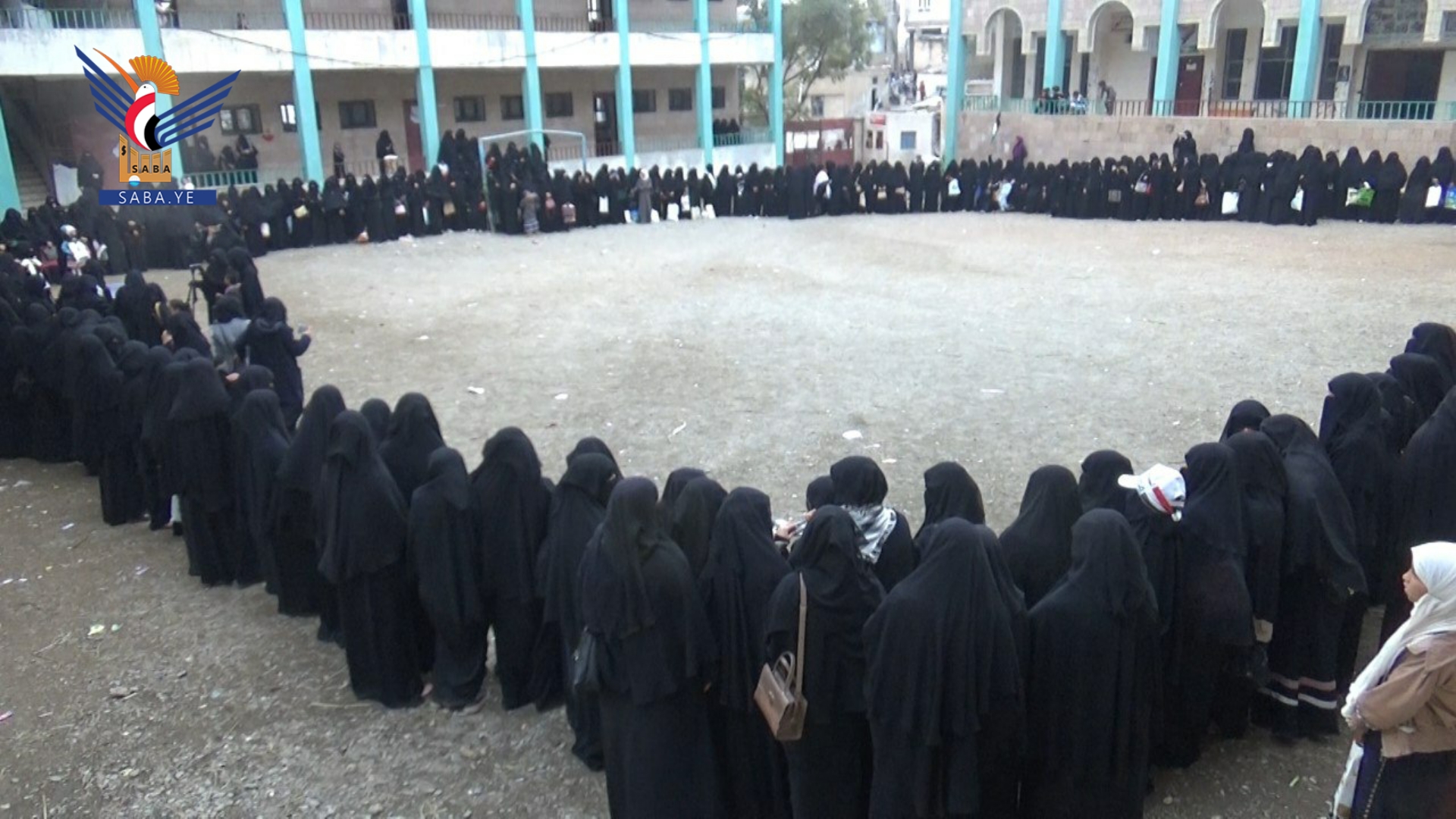 حجة .. وقفة بمعهد أروى التقني تضامناً مع الشعب الفلسطيني