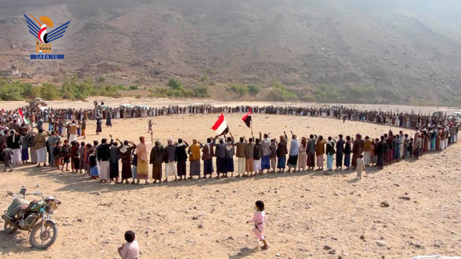 وقفات قبلية بعمران تضامناً مع فلسطين وتنديداً بالعدوان الأمريكي – البريطاني