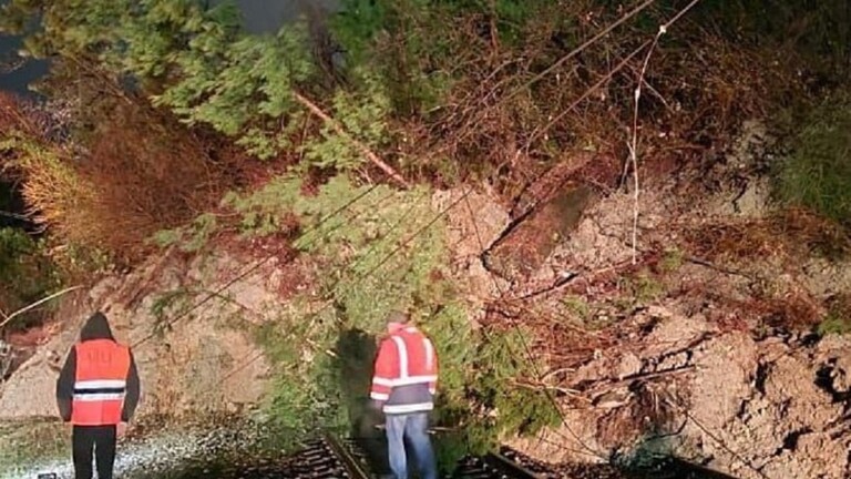 توقف حركة القطارات إثر انهيار أرضي جنوب روسيا