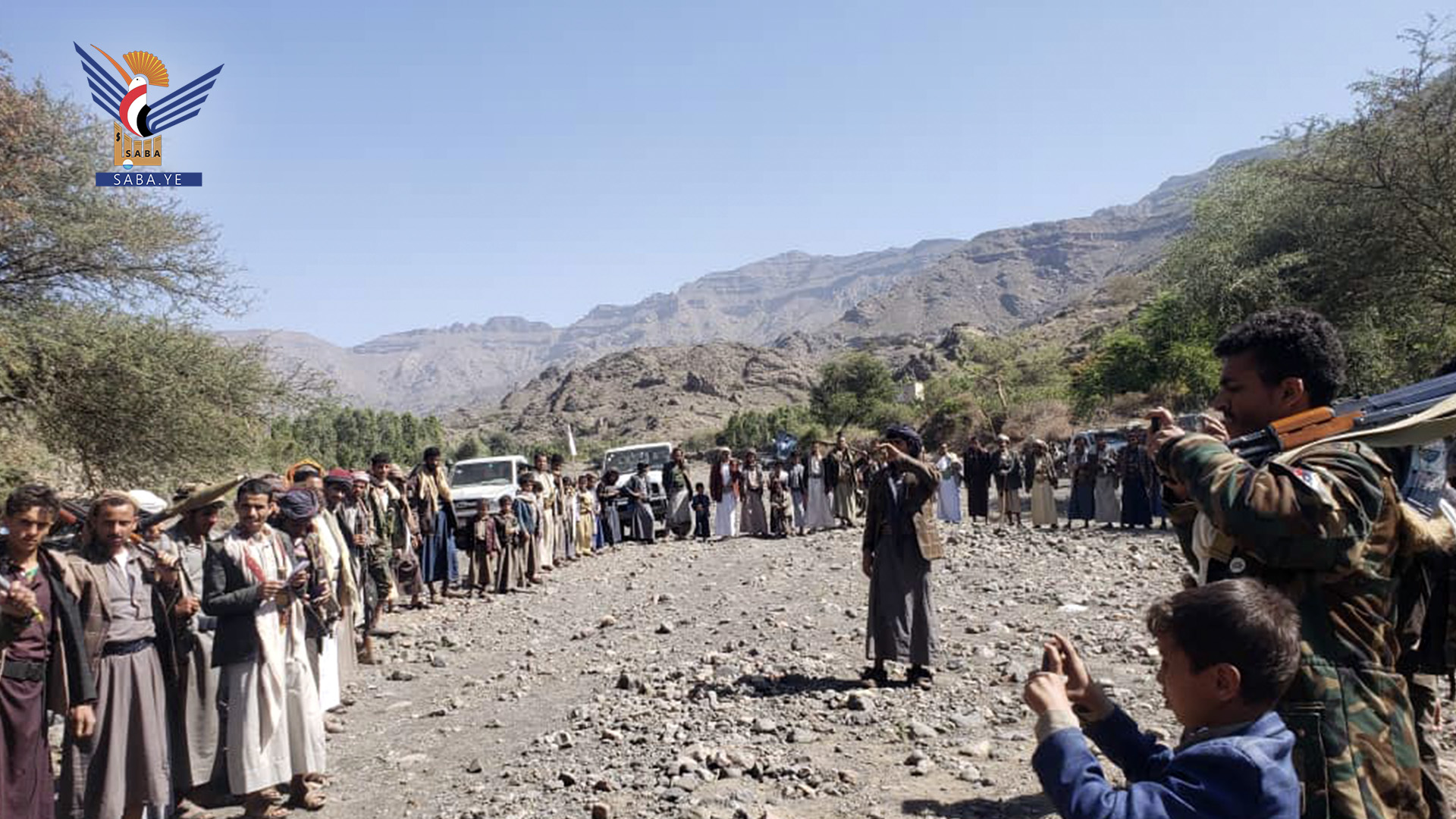 وقفة بمديرية بني مطر تنديداً بجرائم العدوان الصهيوني في فلسطين