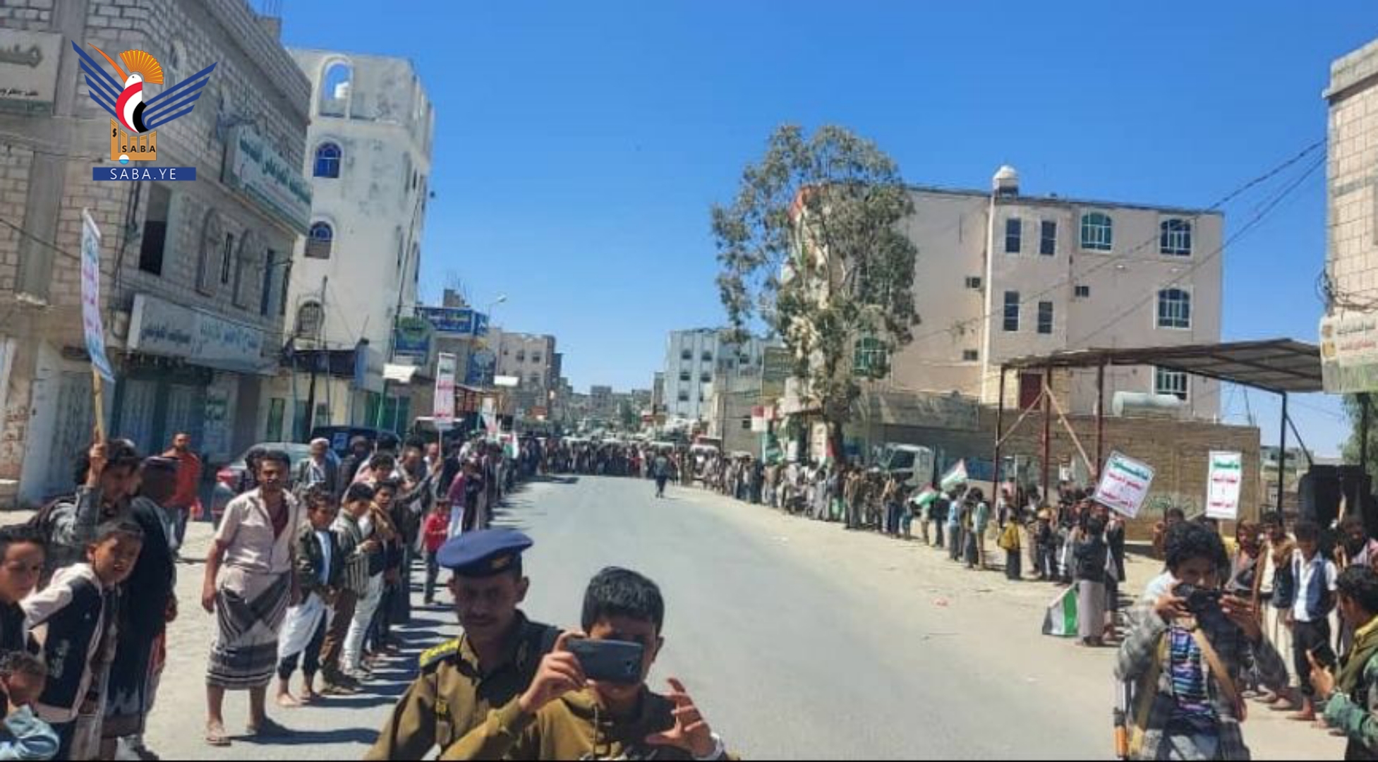 مسيرات في عدد من مديريات البيضاء نصرة لفلسطين