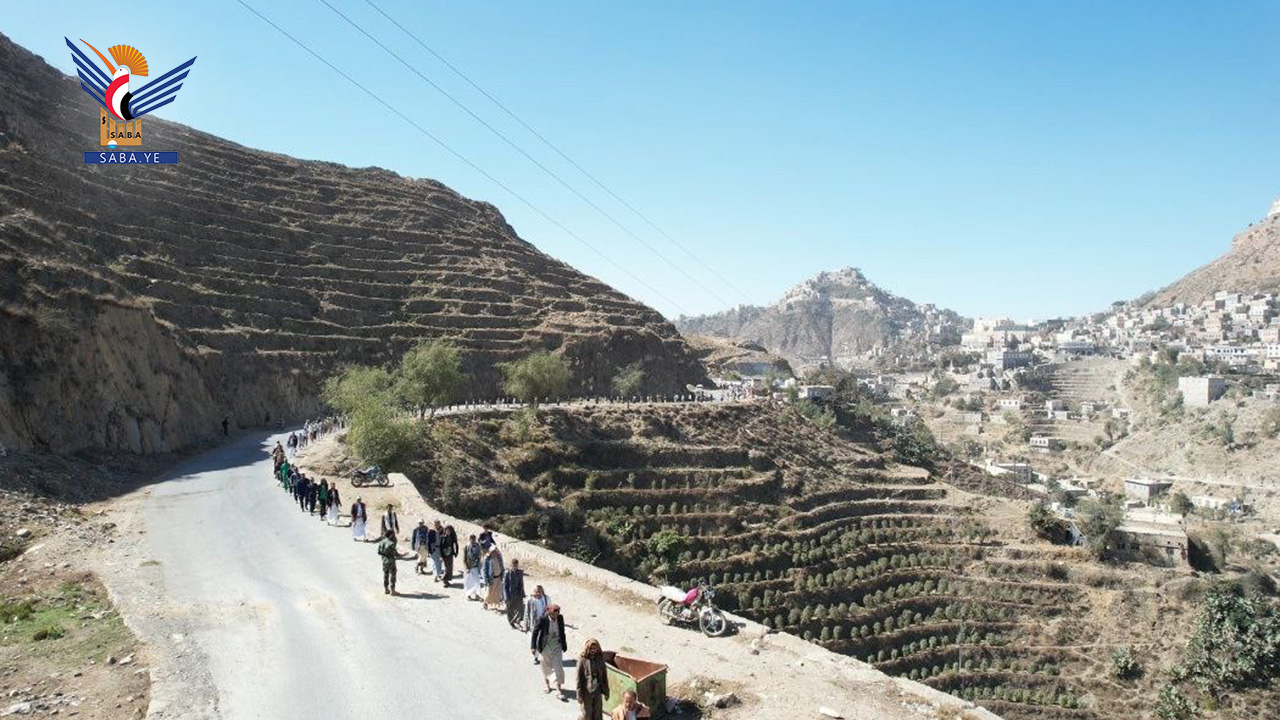 تنفيذ مسير في حجة ضمن الحملة الوطنية لنصرة الأقصى