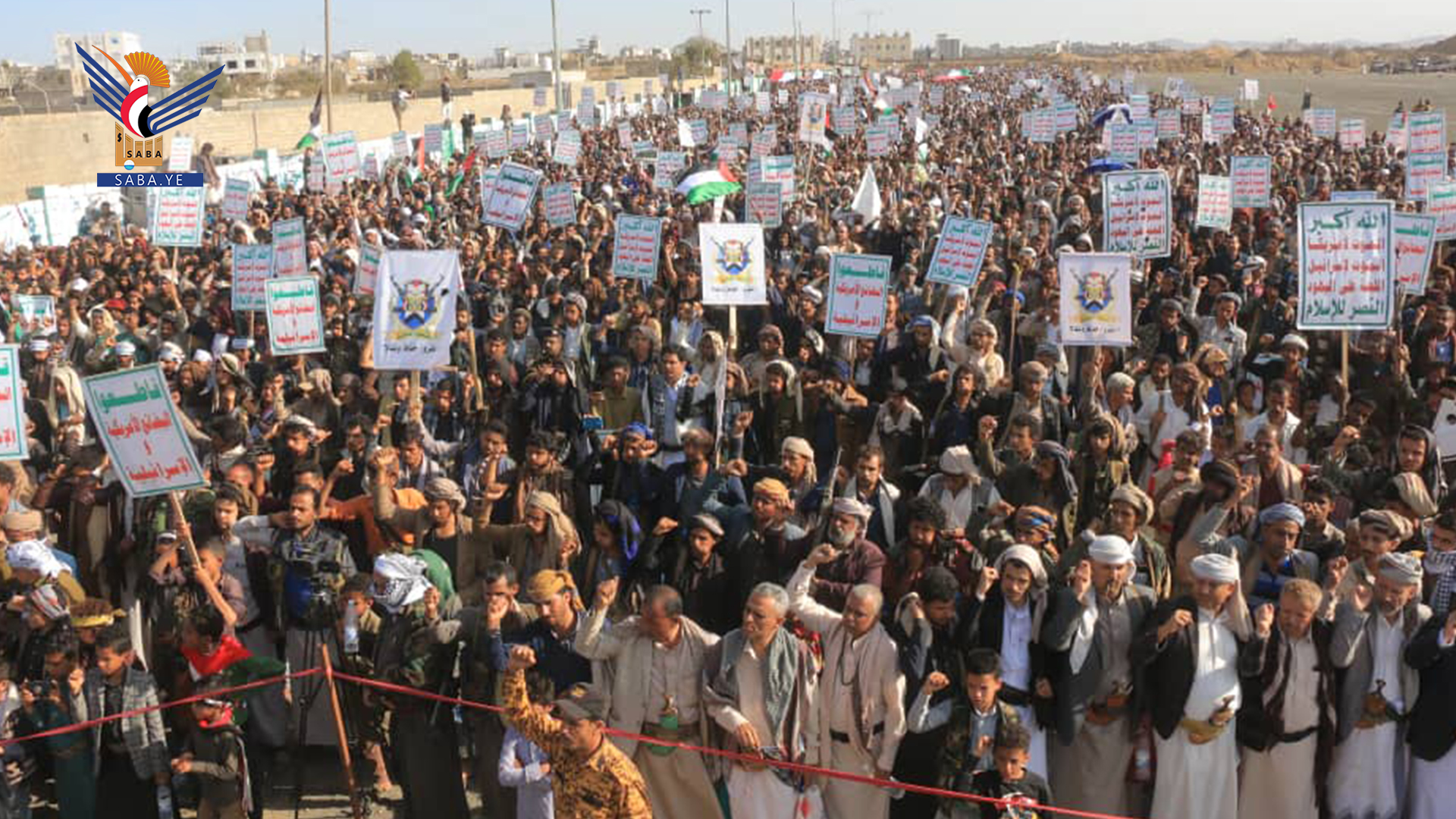 مسيرتان جماهيريتان بتعز تحت شعار “لستم وحدكم .. صامدون مع غزة”