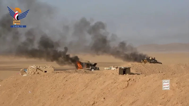 فيديو || الإعلام الحربي يبث مشاهد نوعية لاستهداف تحشيدات تابعة للعدو السعودي وتدمير آلياته شرقي الجوف