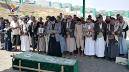 تشييع جثمان الشهيد عبدالملك إبراهيم في الحوبان بتعز