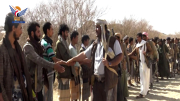 زيارة عيدية للمرابطين من قوات الاحتياط في جبهة الجوف