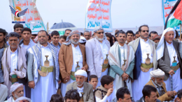  21 مسيرة بصعدة تحت شعار "لا عزة لشعوب الأمة دون الانتصار لغزة"