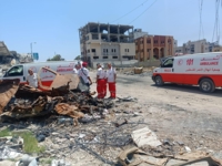 الهلال الأحمر الفلسطيني يعلن توقف العمل في إحدى عياداته بسبب قصف صهيوني