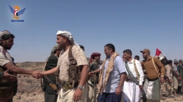  زيارة عيدية للمرابطين في جبهة حريب بمأرب