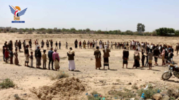 وقفتان بمديريتي حيفان والتعزية في تعز إعلاناً للنفير والبراءة من الخونة