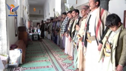تشييع جثمان الشهيد أحمد الفقيه من أبناء مديرية حريب القراميش بمأرب
