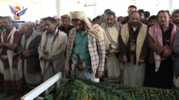 تشييع جثمان الفقيد الشيخ أحمد العُمري بمديرية ذي ناعم في البيضاء