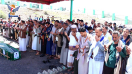 تشيع جثمان الشهيد نصر الله العمري بمديرية التعزية