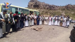 قيادات من محافظة إب يزورون المرابطين في الفاخر بالضالع