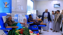  المساوى يتفقد أحوال الجرحى بالمستشفى العسكري والمرضى بمركز الغسيل الكلوي بتعز