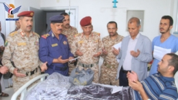 تفقد أحوال الجرحى بمدينة الاقصى الطبية ومركز رعاية جرحى قوات المهام النوعية