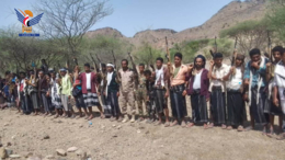 وقفة بمديرية جبل راس في الحديدة نصرة لغزة وإعلان النفير العام