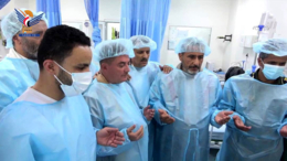 أمين محلي المحويت يتفقد المرضى في المستشفى الجمهوري  