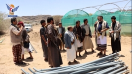 محافظ البيضاء يتفّقد العمل بمشروع تأهيل المشتل الزراعي المركزي بذي ناعم