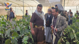 محافظ البيضاء يطلع على نشاط المشتل الزراعي المركزي