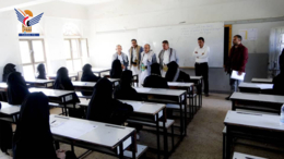 تفقد اختبارات الشهادة الثانوية والدورات الصيفية في مديرية بعدان بإب
