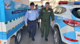 جعفر والبراشي يطلعان على العمل بمراكز شرطة مرور الطرق