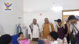 تفقد أحوال الجرحى نتيجة العدوان الأمريكي على الحديدة