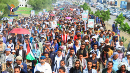 تعز .. حشود كبرى في عشر ساحات تضامناً مع الشعب الفلسطيني ونصرة لغزة