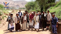 القائم بأعمال محافظ الضالع يتفقد أضرار سيول الأمطار في مديرية جبن