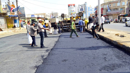 تفقد سير العمل بمشروعي ترميم دائري حزيز وشارع الأربعين بهمدان