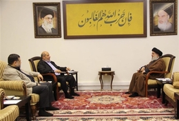 السيد نصرالله يبحث من نائب رئيس حركة حماس في غزة تطورات المعركة
