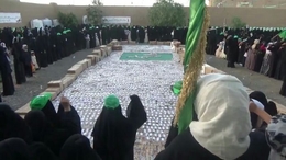 الهيئة النسائية بمديرية صعدة تقدم قافلة غذائية دعما للجبهات