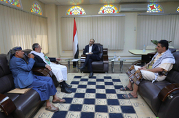 رئيس المجلس السياسي الأعلى يلتقي وزير الإدارة المحلية ومحافظ الجوف