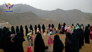 وقفات للهيئة النسائية في حجة تضامنا مع غزة