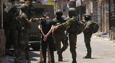 العدو الإسرائيلي يعتقل 12 فلسطينيا من الضفة الغربية