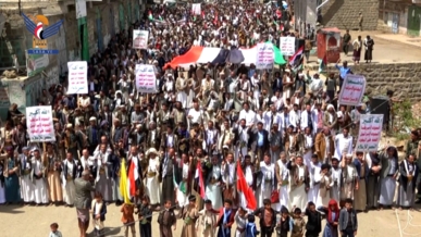 مسيرات حاشدة في 82 ساحة بريمة نصرة للشعب الفلسطيني