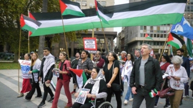 تظاهرة بالأرجنتين إحياءً لذكرى النكبة وتنديدًا بالإبادة في غزة