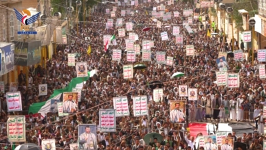 مسيرات جماهيرية حاشدة في ذمار ثباتا وجهادا مع غزة