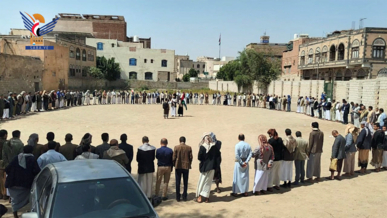 وقفة لقيادات وموظفي هيئة الأوقاف لتفويض وتأييد القيادة الثورية ونصرة فلسطين