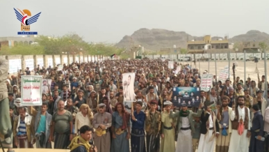 أبناء تعز يحتشدون في 66 مسيرة تأكيدا على الجهوزية والاستنفار لمواجهة العدوان