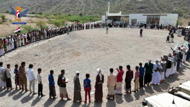 قبائل ملحان بالمحويت تعلن الجهوزية لمواجهة العدو الأمريكي الصهيوني