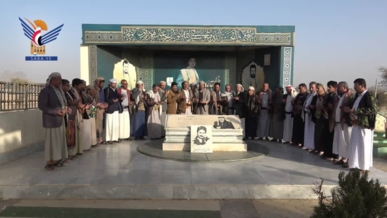 قيادات من محافظة صنعاء تزور مقام شهيد القرآن وجرف سلمان بصعدة